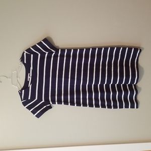 GAP Casual tshirt dress in Navy with White stripes, Size M